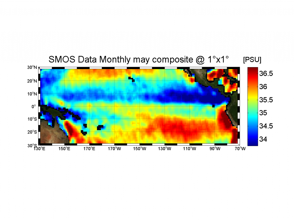 Tropical Pacific SSS from SMOS