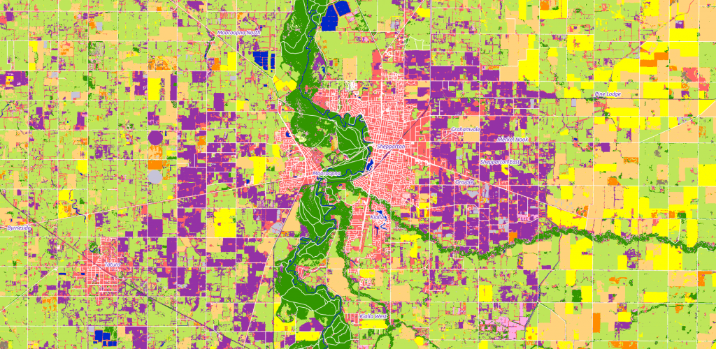 Land-cover map around Shepparton